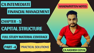 FM Chapter5  Capital Structure  Questions Part4  Sept24Jan25 amp Onwards cainter [upl. by Eillam]