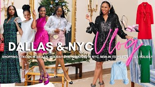 VLOG  DALLAS NEW YORK SHOPPING AND NEW IN FALL FASHION amp BEAUTY ITEMS  AWED BY MONICA [upl. by Arikehs]