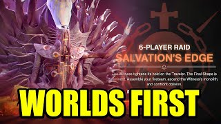 COMPLETE WORLDS FIRST SALVATIONS EDGE RAID RAIDZONE  DESTINY 2 [upl. by Searcy]