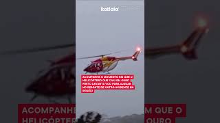 VEJA O MOMENTO EM QUE O HELICÓPTERO QUE CAIU EM OURO PRETO LEVANTA VOO NO INTERIOR DE MG [upl. by Ahtela]