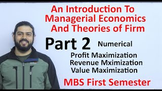 Managerial economics and theory of firm Part 2 Numerical Case question MBS First Semester Economics [upl. by Timotheus]