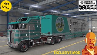 EXCLUSIVE MOD ATS 150149 KENWORTH K100 HORSELESS CARRIAGE  TRAILER [upl. by Rekcut149]