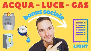 Come ottenere il BONUS SOCIALE e avere lo SCONTO in BOLLETTA [upl. by Elvie]