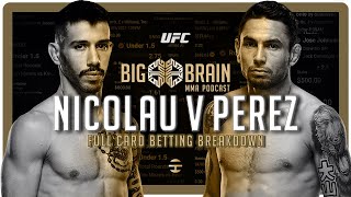 BB MMA 128  UFC Vegas 91  Nicolau vs Perez  BigSteve  Dog Father [upl. by Rengia790]