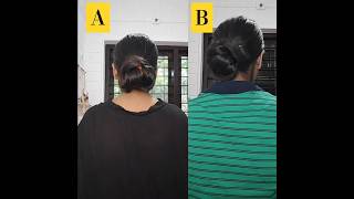 which one is the best bun hair style tutorial hairstyle bunhairstyle bunhair shorts [upl. by Docilla12]