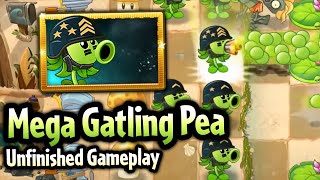 Plants vs Zombies 2 Mega Gatling Pea Unfinished Gameplay [upl. by Nyrak]