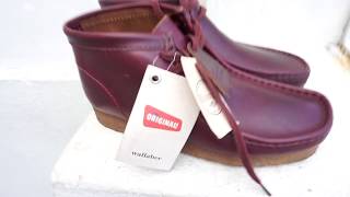 Finally Got Em Clarks Wallabees Burgundy Horween Leather Review [upl. by Airual]