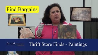 Thrift Store Finds – Bargain Paintings Valued by Dr Lori [upl. by Notsej]