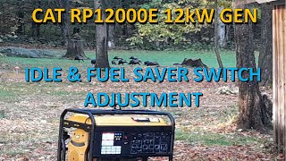 CAT RP12000E Generator Idle Adjustment Fuel Saver Switch [upl. by Eibor]