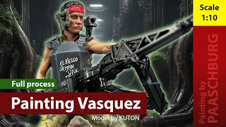 Painting My 3D Printed Model quotVasquez from Aliens 1986quot [upl. by Saree887]