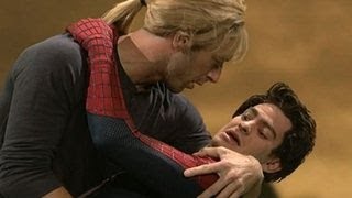 Andrew Garfield amp Emma Stone Kissing on SNL  Chris Martin amp Andrew Romance Out [upl. by Yhtomit]