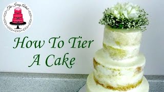 How To Make A Tiered CakeNaked Wedding Cake  How To With The Icing Artist [upl. by Barmen560]