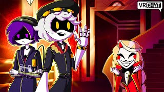 MURDER DRONES N amp Uzi VISIT the Hazbin Hotel in VRChat [upl. by Platt]