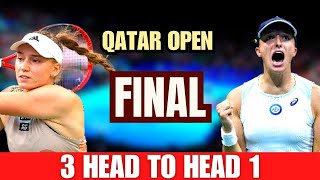 Qatar Open Final Iga Swiatek vs Elena Rybakina HeadToHead  Tennis Lovers [upl. by Mendive851]