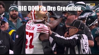 49ers LB Dre Greenlaw and Eagles Security Big Dom ejected  49er vs Eagles [upl. by Noslen]