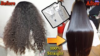 Permanent Straightening  Curly To Straight Hair At HomeLOREAL XTENSO STRAIGHTENING TREATMENT [upl. by Litnahc]