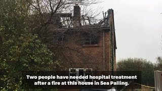 Two injured in Sea Palling house fire [upl. by Leor]