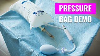 How to prime an air free pressure bag for hemodynamic monitoring Tina NP Skills DEMO [upl. by Rambert524]