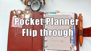 PLANNER FLIP THROUGH  POCKET PLANNER SETUP  FALL PLANNER SETUP [upl. by Shugart404]