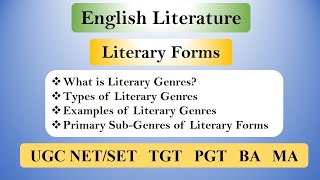 Genres of Literature Poetry Fiction Drama and NonFiction  Literary Forms in English Literature [upl. by Rehpotirhc]