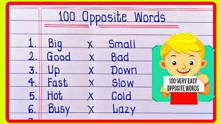 Opposite Words  100 Opposite Words  Opposite Word  Opposite words in English  अपोजिट वर्डस [upl. by Mines]