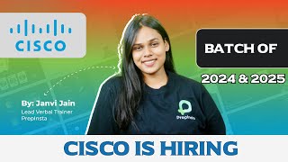 Cisco is Hiring for 2024 amp 2025 Batch [upl. by Aihset]