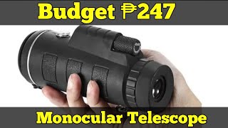 Unboxing Monocular Telescope For Mobile Phone 40×60 Zoom Sa Halagang 247pesos Sulit From Shopee [upl. by Juback]