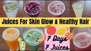 7 Healthy Juices For Glowing Skin and Hair Growth [upl. by Toft]