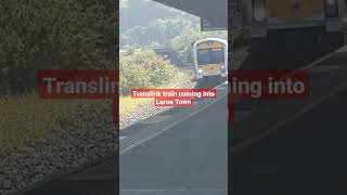 Northern Ireland Translink train coming into Larne Town from Belfast [upl. by Ardekal]