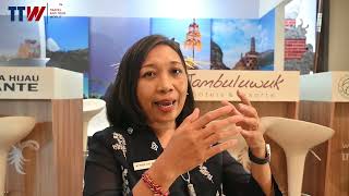 Ni Made Ayu Marthini shares the success of Indonesian Tourism with Travel And Tour World at BBTF [upl. by Airahs]