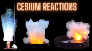 Cesium reacting with Iodine Sulfur TeflonPTFE Dichloromethane  Making CsNaK [upl. by Gant558]