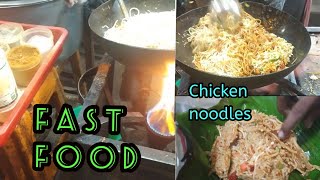 Chicken fried noodles in pondicherry  chicken noodles  Indian street food  SHOBANA DINESH channel [upl. by Atla]