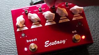 Bogner Ecstasy Red Pedal  BASS Demo [upl. by Atalanti]