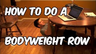 How to Do a Bodyweight Row  Nerd Fitness [upl. by Arney]