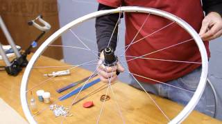 Lacing a Rear 32 Spoke Wheel 3 Cross  How to Build a Bicycle Wheel [upl. by Publia]