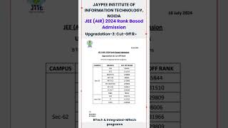 JEE AIR 2024 Rank Based Admission Upgradation 3 Cut Off Rank JIIT Noida BTech amp IntegratedMTech [upl. by Neyud]