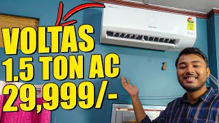 Voltas 15 Ton 3 Star Split Inverter AC for 29999 Best AC under 30k 2024 Review [upl. by Gnay]