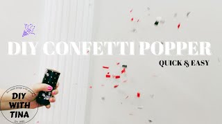 🎉 Diy confetti popper  Diy confetti cannon  Diy confetti launcher quick and easy [upl. by Benson470]