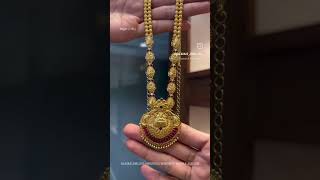 Beautiful Lightweight Gold Longharam designsnewcollection jomala viralvideo viralshorts necklace [upl. by Dlaregztif]