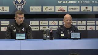 3 Liga  8 Spieltag  SV Waldhof  RotWeiss Essen  Pressekonferenz nach dem Spiel [upl. by Notlef730]