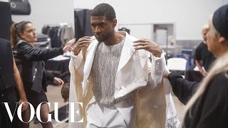 Inside Ushers Super Bowl Halftime Show Look  Vogue [upl. by Ainoloppa]