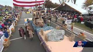 Americas history takes center stage at Plymouth Thanksgiving parade [upl. by Zennie]