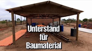 GartendachProjekt Einblicke in den Bau unseres Unterstandes für Baumaterial [upl. by Ailene]