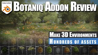 Make stunning 3D environments in Blender  Botaniq addon review [upl. by Llerrac]