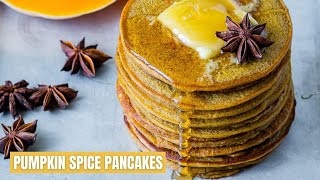 Healthy Pumpkin Spice Pancakes With Coffee Extract [upl. by Mairem396]