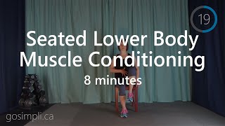 Deskercise 4 Seated Lower Body Muscle Conditioning Workout in Under 10 Minutes [upl. by Margarette]