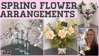 Spring flower arrangements  Cherry blossom arrangement  CHEAP amp EASY [upl. by Lust]