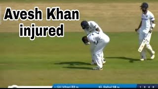 Avesh Khan injured by Hanuma Vihari [upl. by Lonny666]