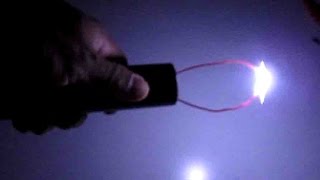 DIY Make a Taser Gun Sparks GeneratorIgnitor  LED Flash light for less than 4 powered by 18650 [upl. by Zadoc]