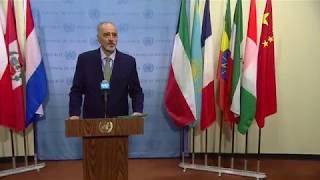 Bashar Jaafari Syria on the situation in the Middle East Syria  Media Stakeout 19 March 2018 [upl. by Nyberg316]